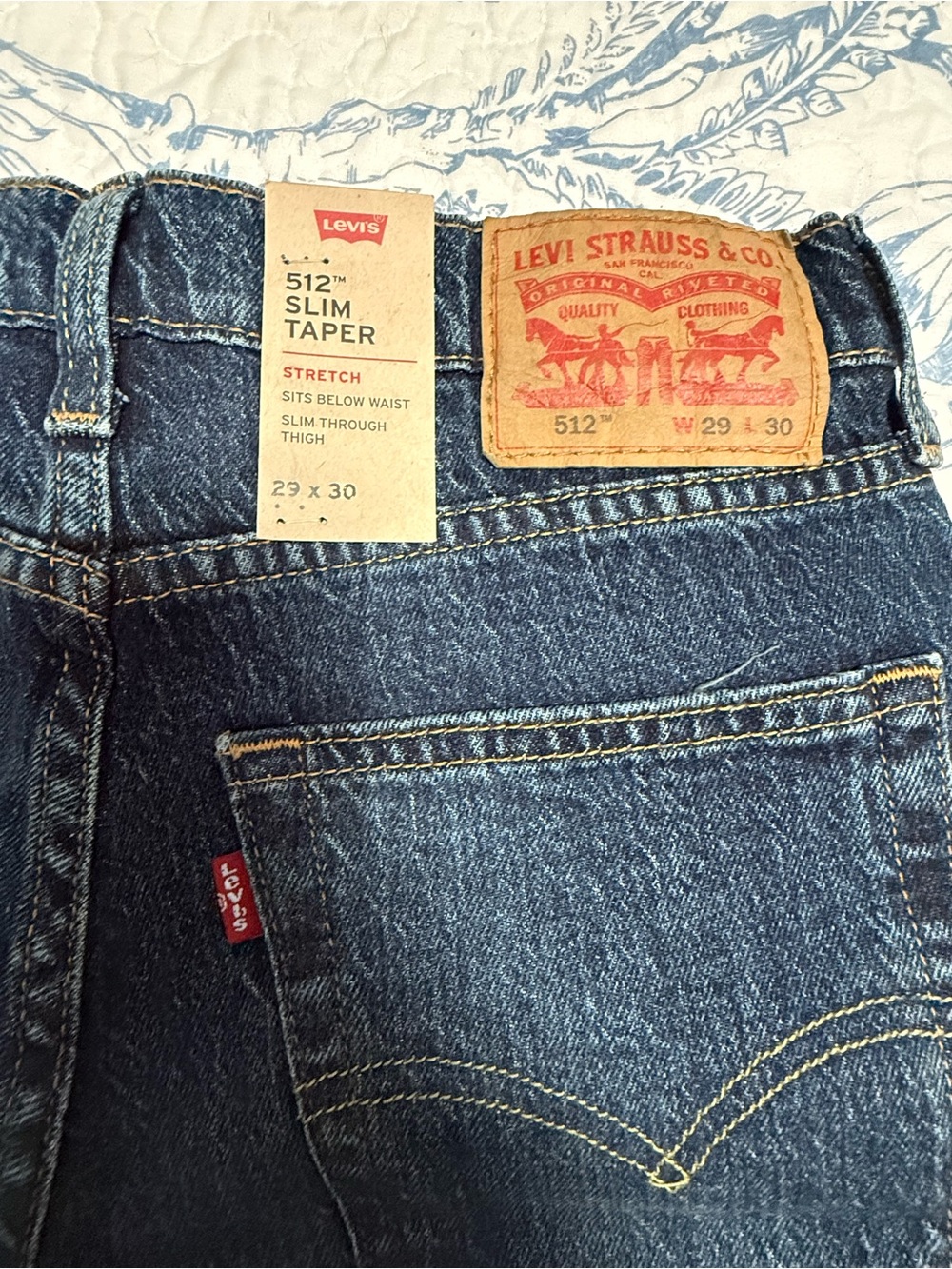 Levi's 512 Slim Taper Jeans in indigo blue denim